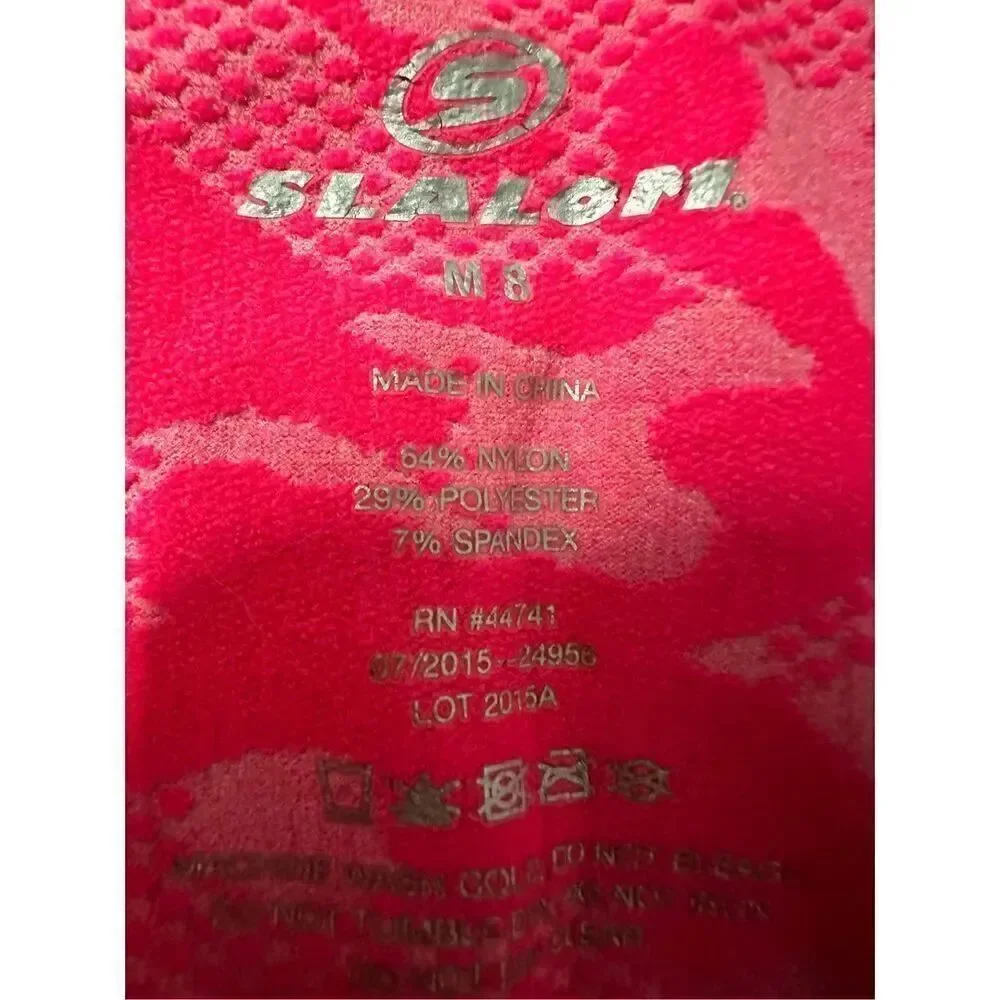Slalom Camo Girls Midweight Performance Base Layer Pull-on Bottom Pink Medium/8